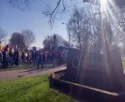 Footage from the teachers strike in Chichester