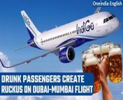Drunk passengers onboard the Dubai-Mumbai flight abused co-passengers and the flight crew. &#60;br/&#62; &#60;br/&#62;#Indigo #Drunkpassengers #Dubai-Mumbai